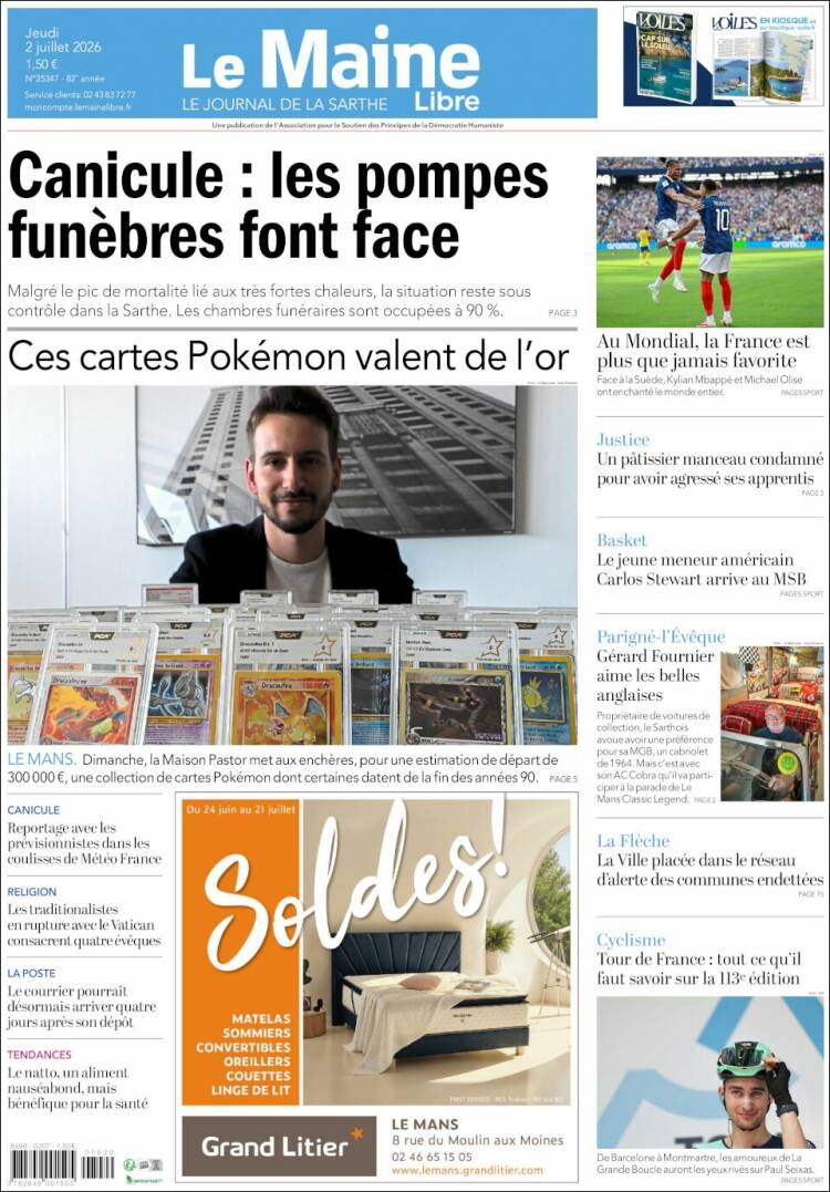 Portada de Le Maine Libre (Francia)