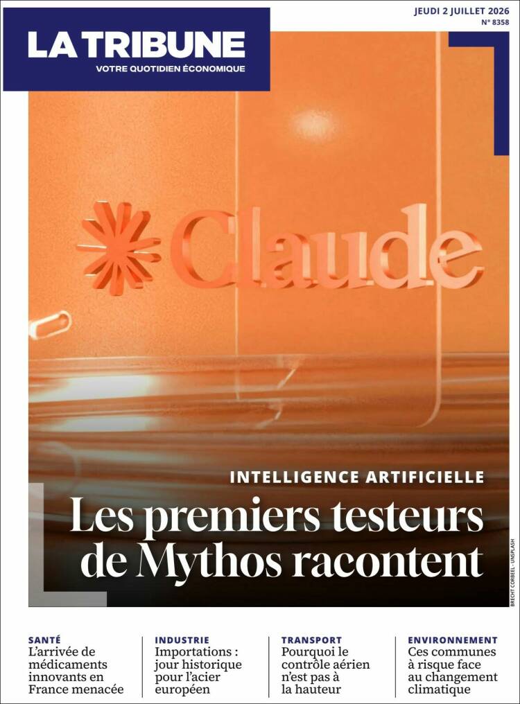 Portada de La Tribune (Francia)