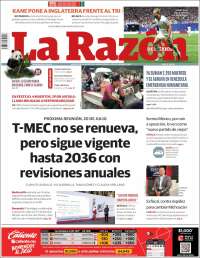 Portada de La Razón (M&eacute;xico)