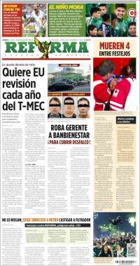 Portada de Reforma (M&eacute;xico)