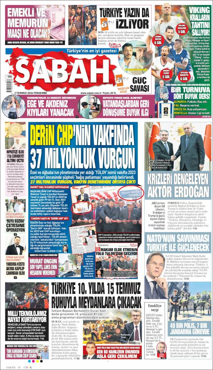 Portada de Sabah (Turqu&iacute;a)