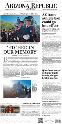Portada de Arizona Republic News (&Eacute;tats-Unis)