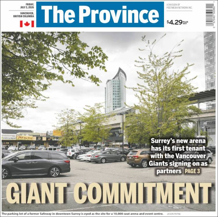 Portada de The Province (Canad&aacute;)