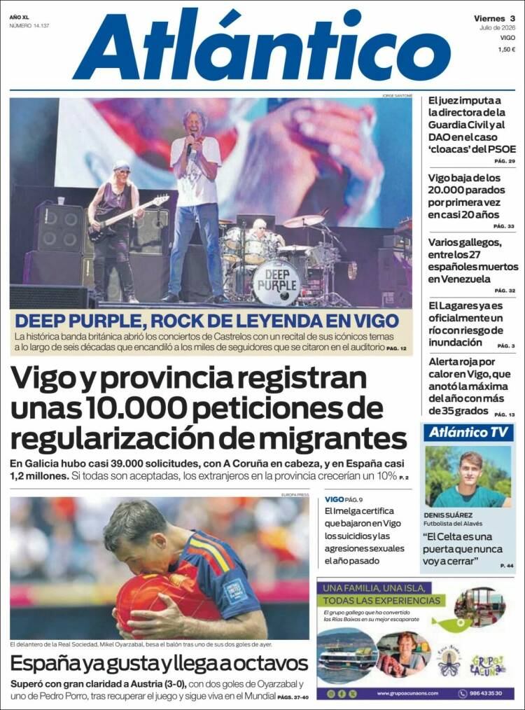 Portada de Atlántico Diario (Espa&ntilde;a)