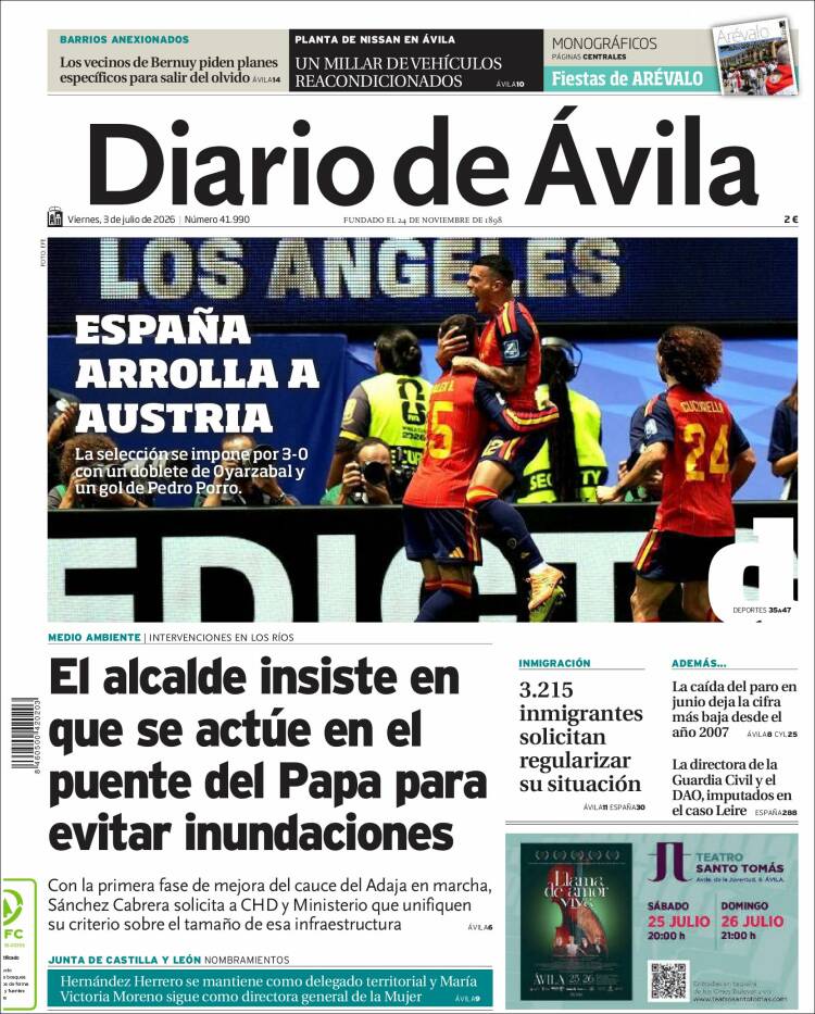 Portada de Diario de Ávila (Espa&ntilde;a)