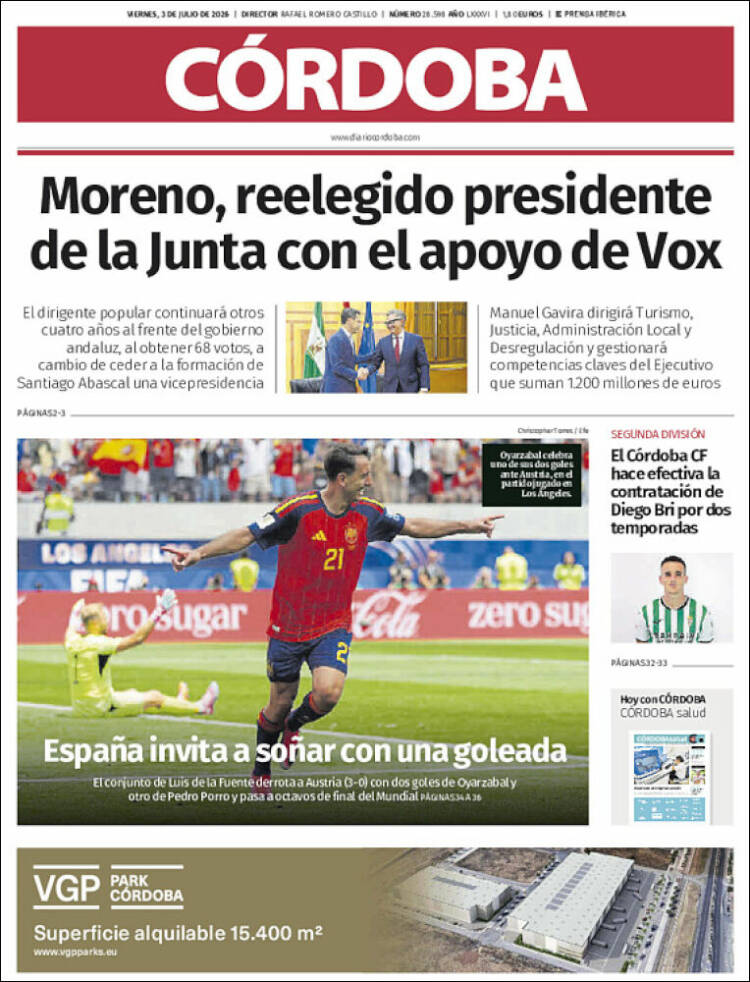 Portada de Diario de Córdoba (Espa&ntilde;a)