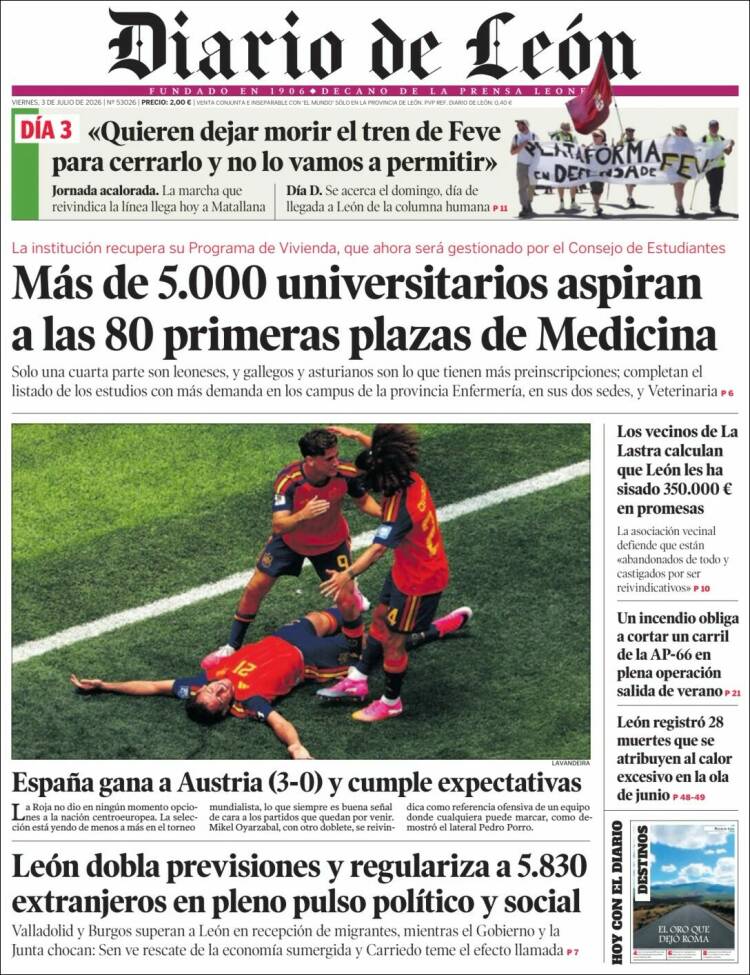 Portada de Diario de León (Espa&ntilde;a)