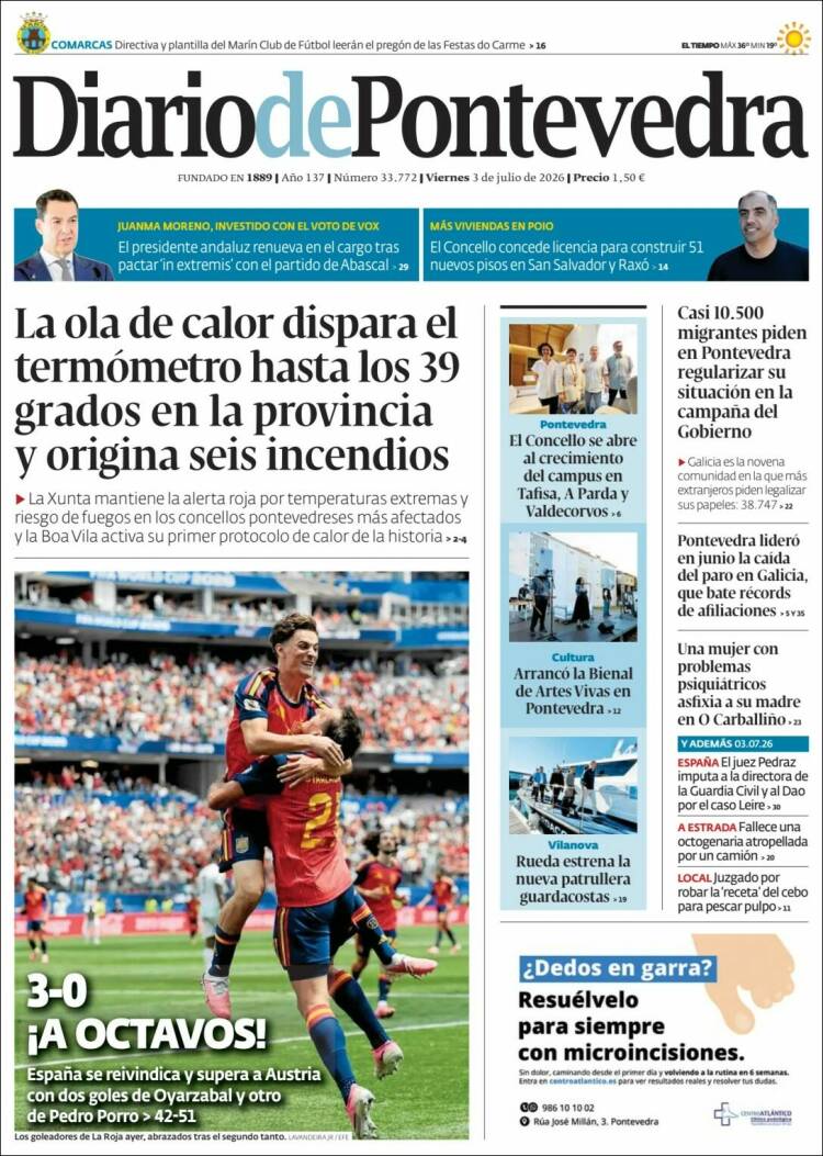 Portada de Diario de Pontevedra (Espa&ntilde;a)