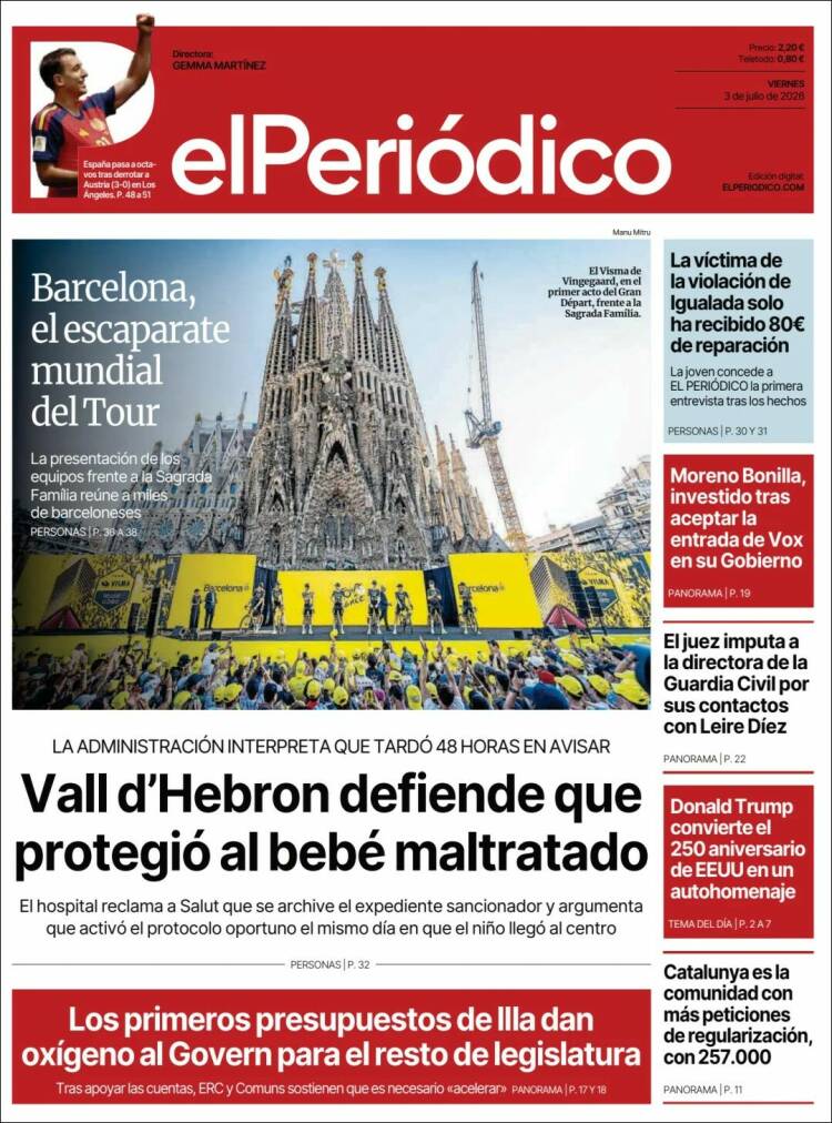 Portada de El Periódico (Espa&ntilde;a)