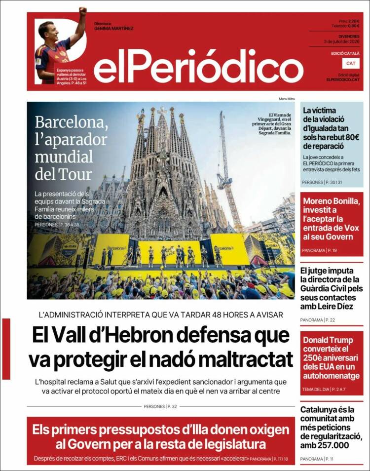 Portada de El Periódico de Catalunya (Espa&ntilde;a)