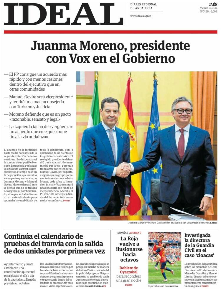 Portada de El Ideal de Jaén (Espa&ntilde;a)