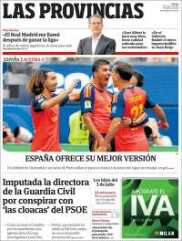 Portada de Las Provincias (Espa&ntilde;a)