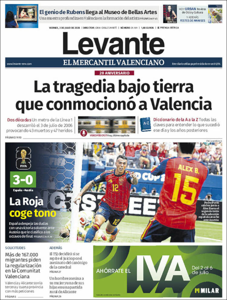 Portada de Levante (Espa&ntilde;a)