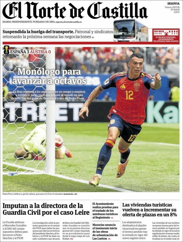 Portada de Norte de Castilla - Segovia (Espa&ntilde;a)