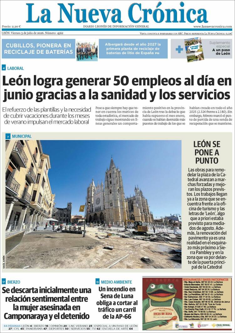 Portada de La Nueva Crónica (Espa&ntilde;a)