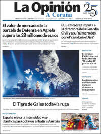 Portada de La Opinión de A Coruña (Espa&ntilde;a)