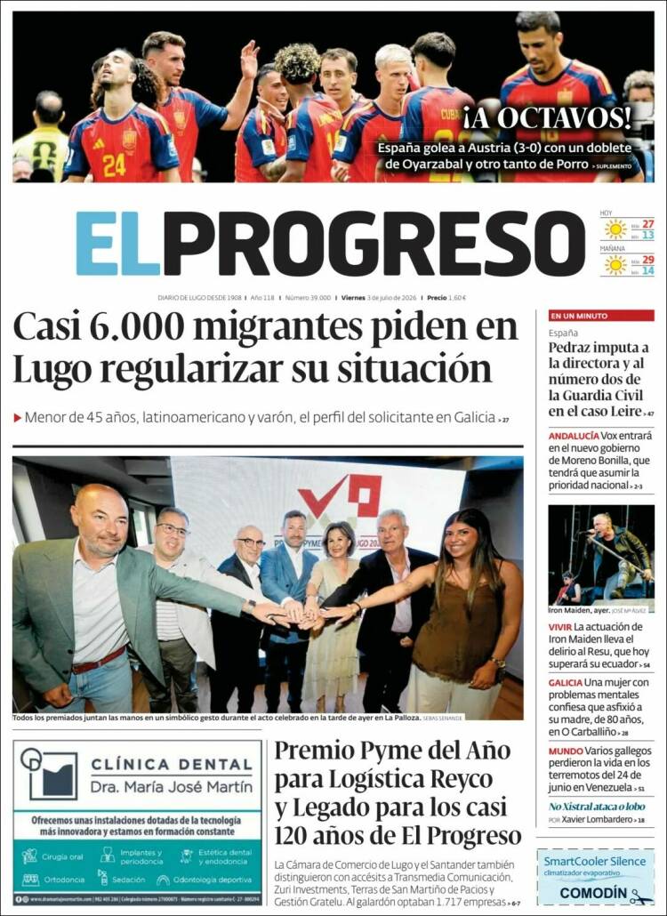 Portada de El Progreso (Espa&ntilde;a)