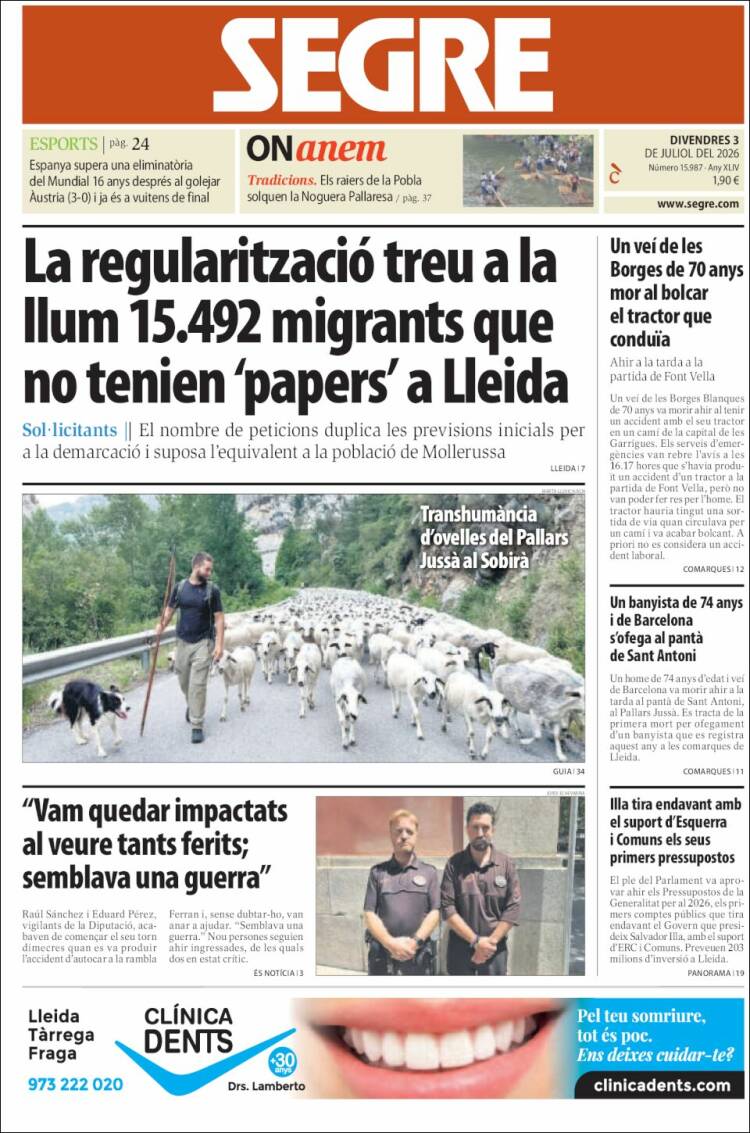 Portada de Segre (Espa&ntilde;a)