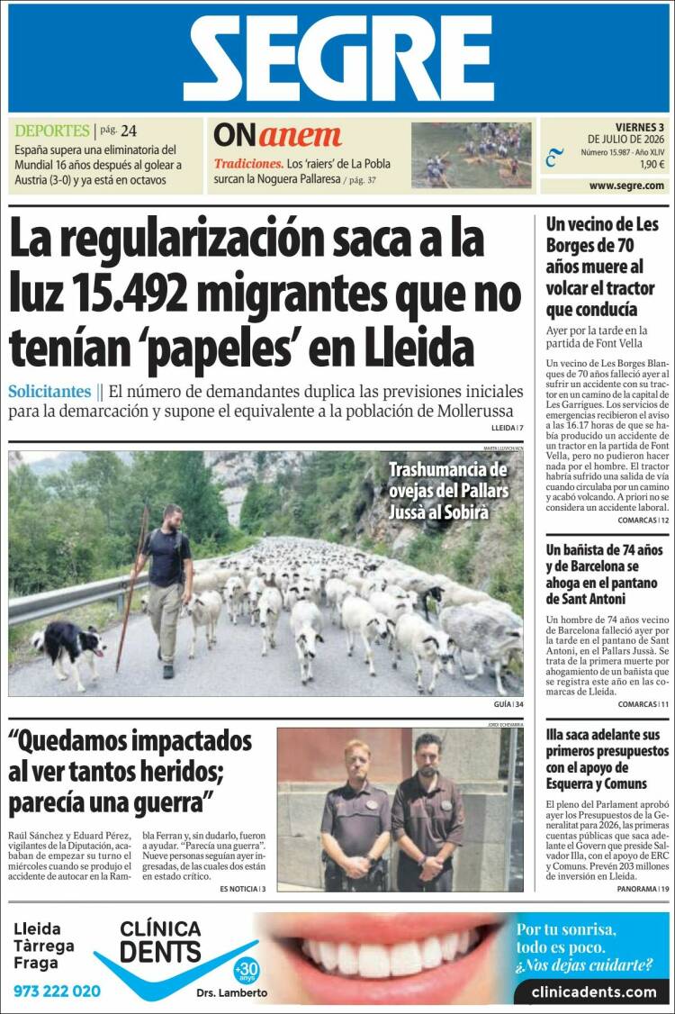 Portada de Segre  (Espa&ntilde;a)