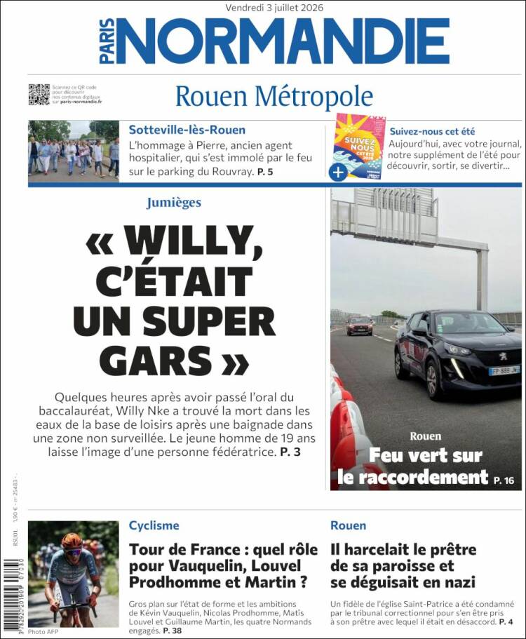Portada de Paris Normandie (Francia)