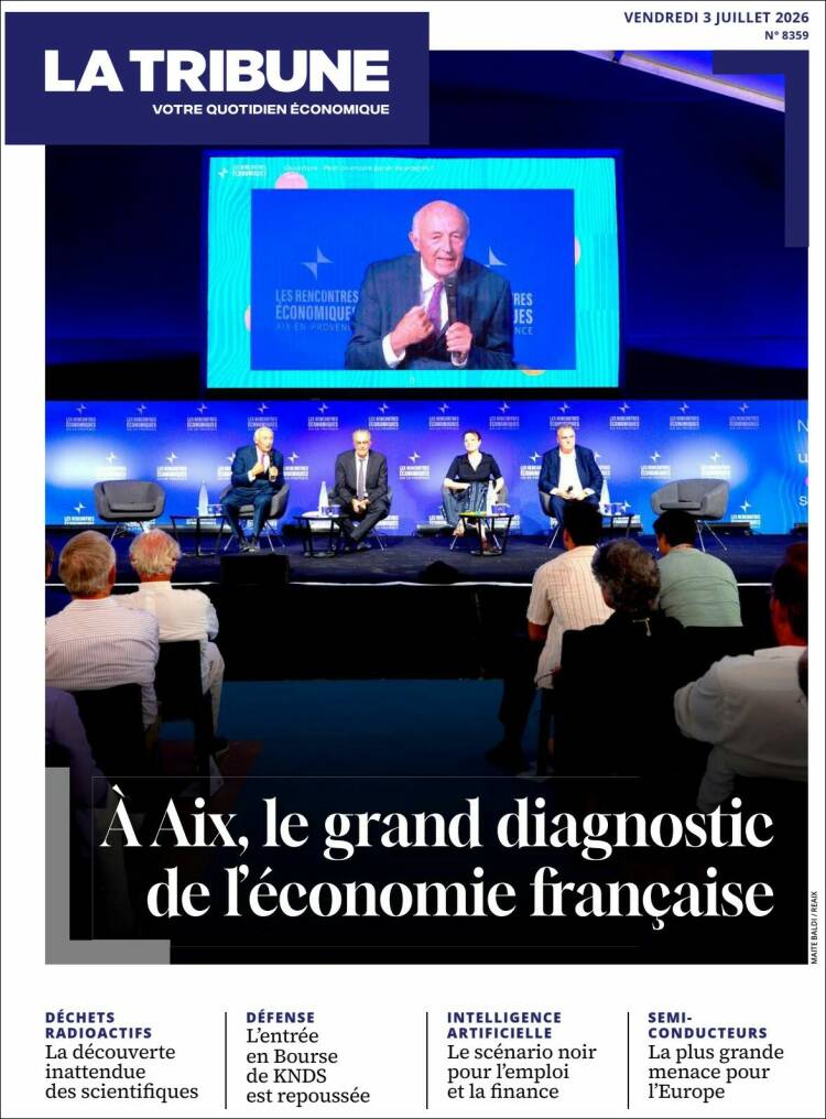 Portada de La Tribune (Francia)