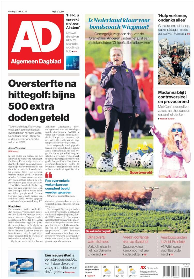 Portada de AD (Pa&iacute;ses Bajos)