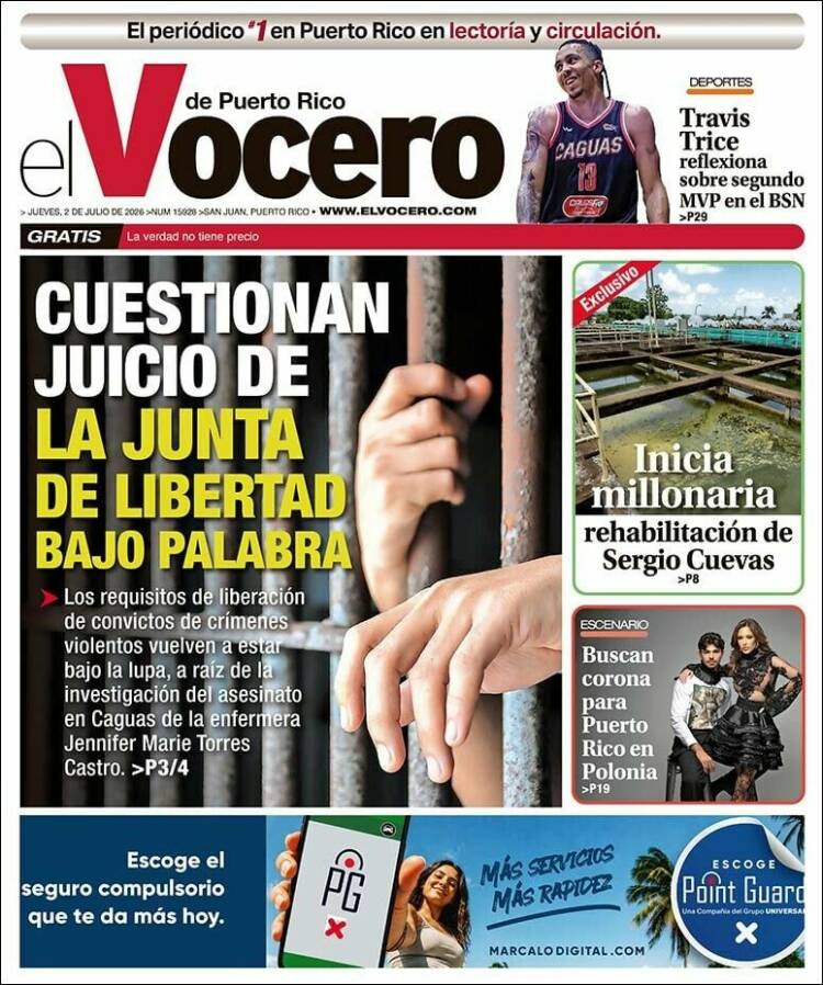 Portada de Vocero (Puerto Rico)