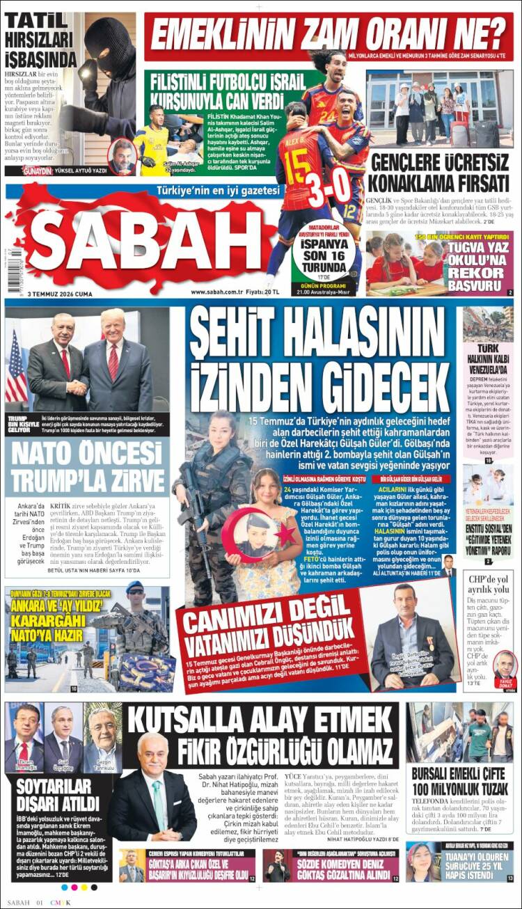 Portada de Sabah (Turqu&iacute;a)