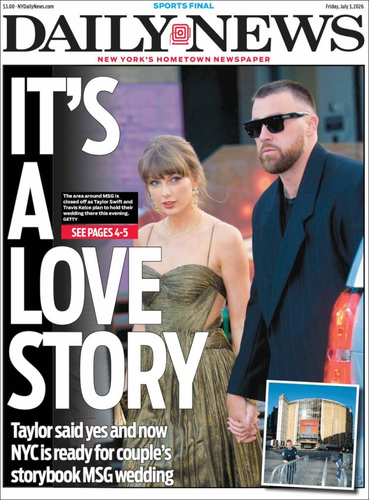 Portada de Daily News - New York (USA)