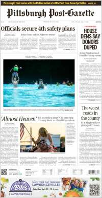 Portada de Pittsburgh Post-Gazette (USA)