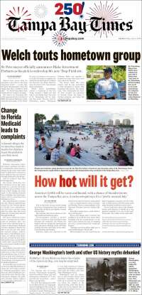 Portada de Tampa Bay Times (USA)