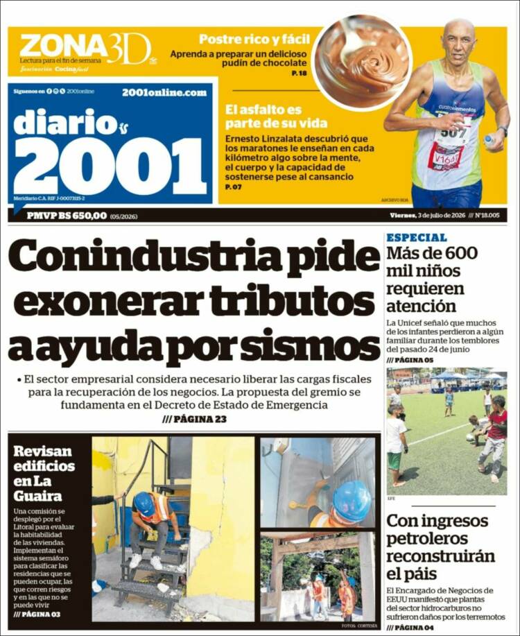 Portada de 2001 - Dosmiluno (Venezuela)