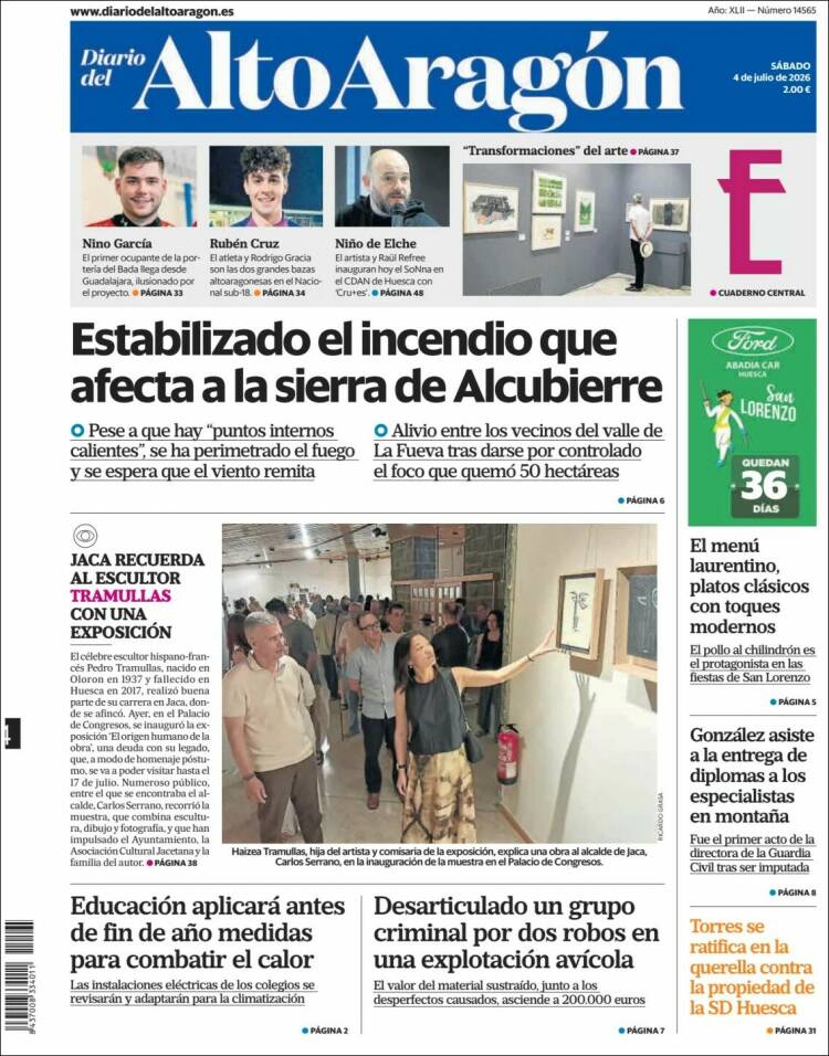 Portada de Diario del AltoAragón (Espa&ntilde;a)