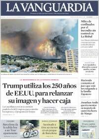 Portada de La Vanguardia (Espagne)