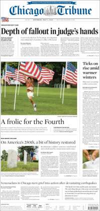 Portada de Chicago Tribune (USA)