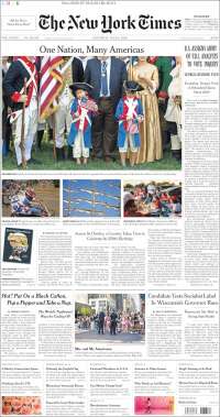 Portada de New York Times (USA)