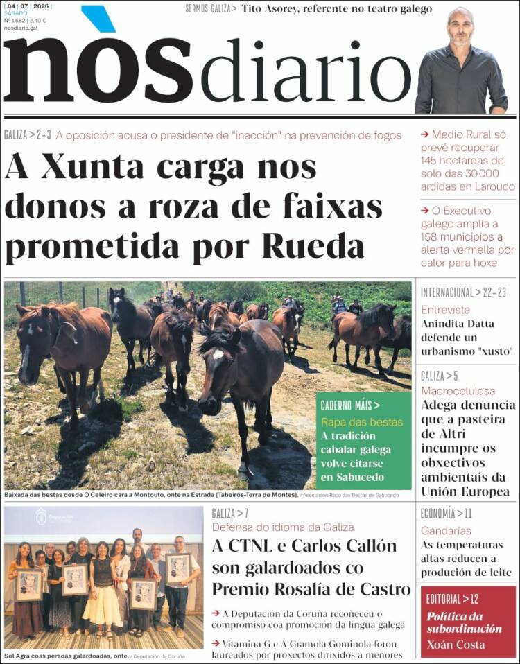 Portada de Nòs Diario (Espa&ntilde;a)
