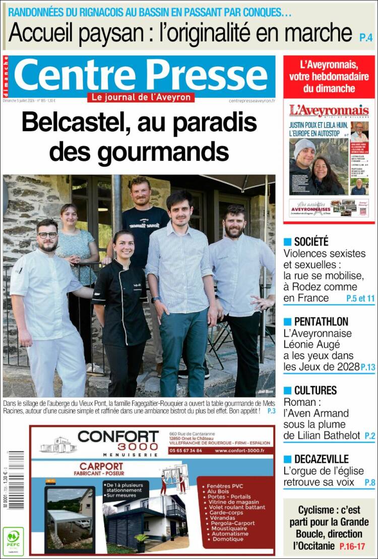 Portada de Centre Presse (France)