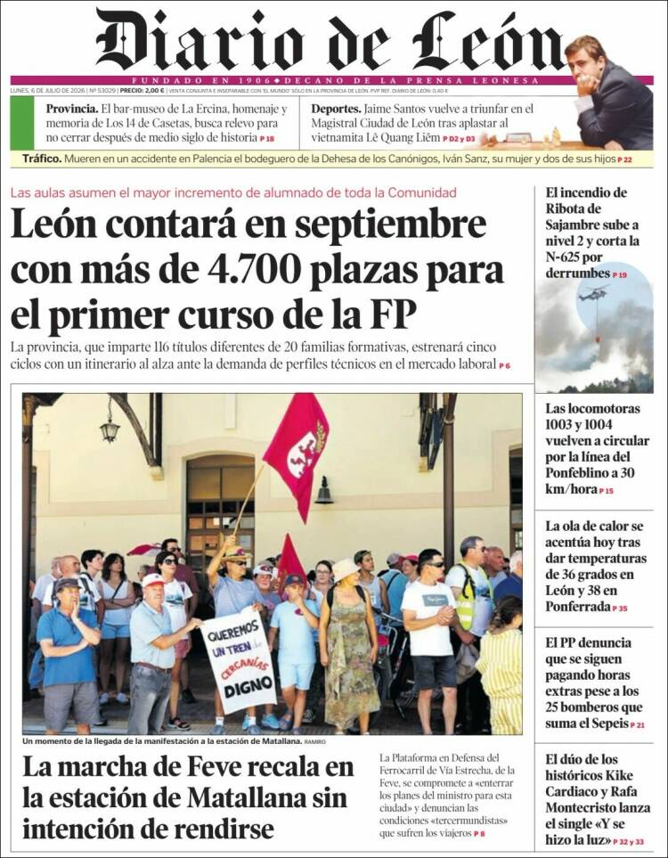 Portada de Diario de León (Spain)