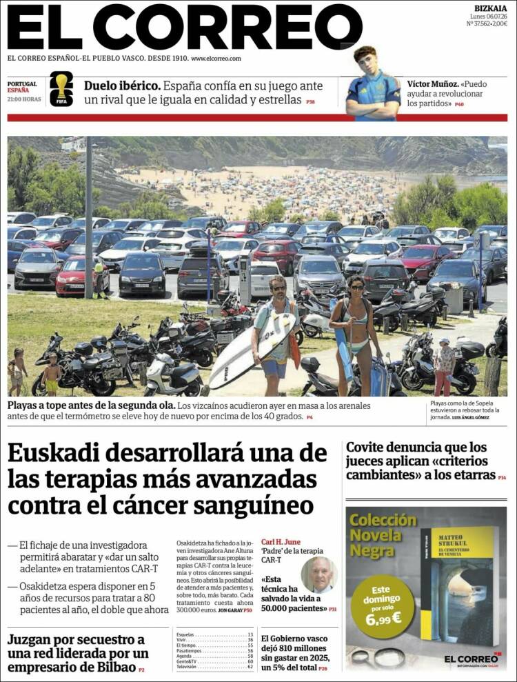 Portada de El Correo (Espa&ntilde;a)