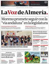 Portada de La Voz de Almería (Espa&ntilde;a)