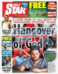Portada de Daily Star (Reino Unido)