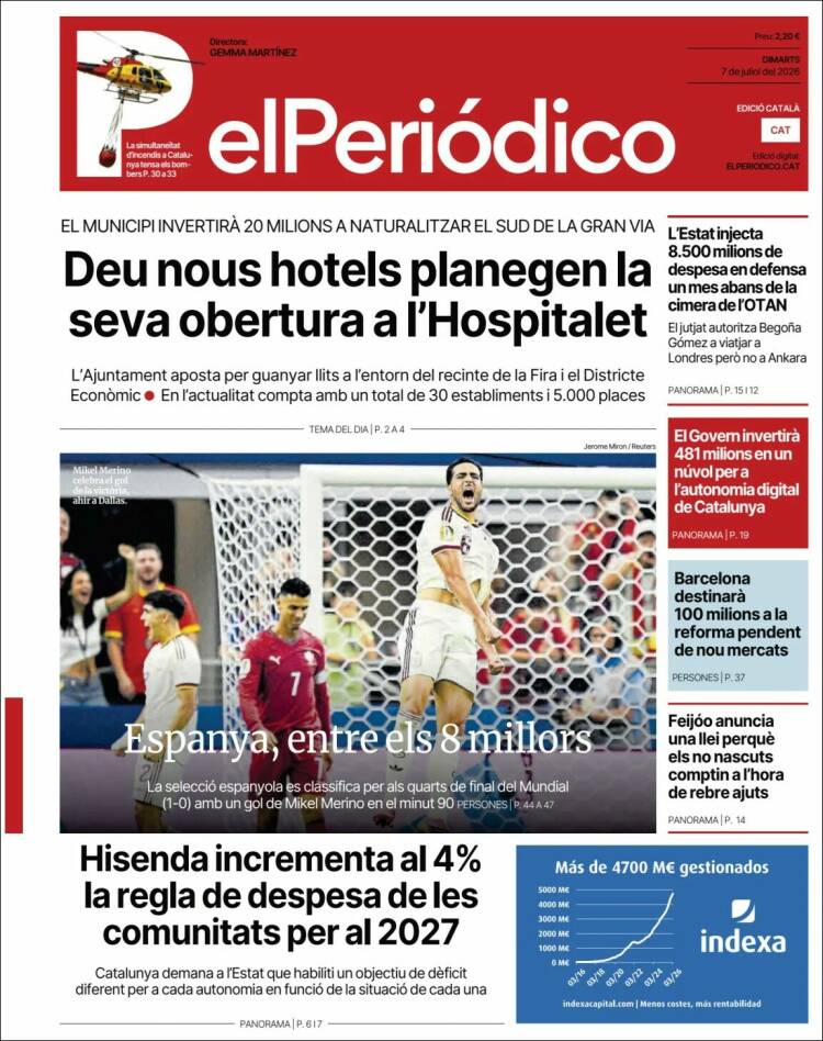 Portada de El Periódico de Catalunya (Spain)
