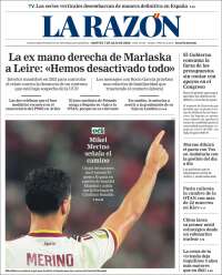 Portada de La Razón (Spain)