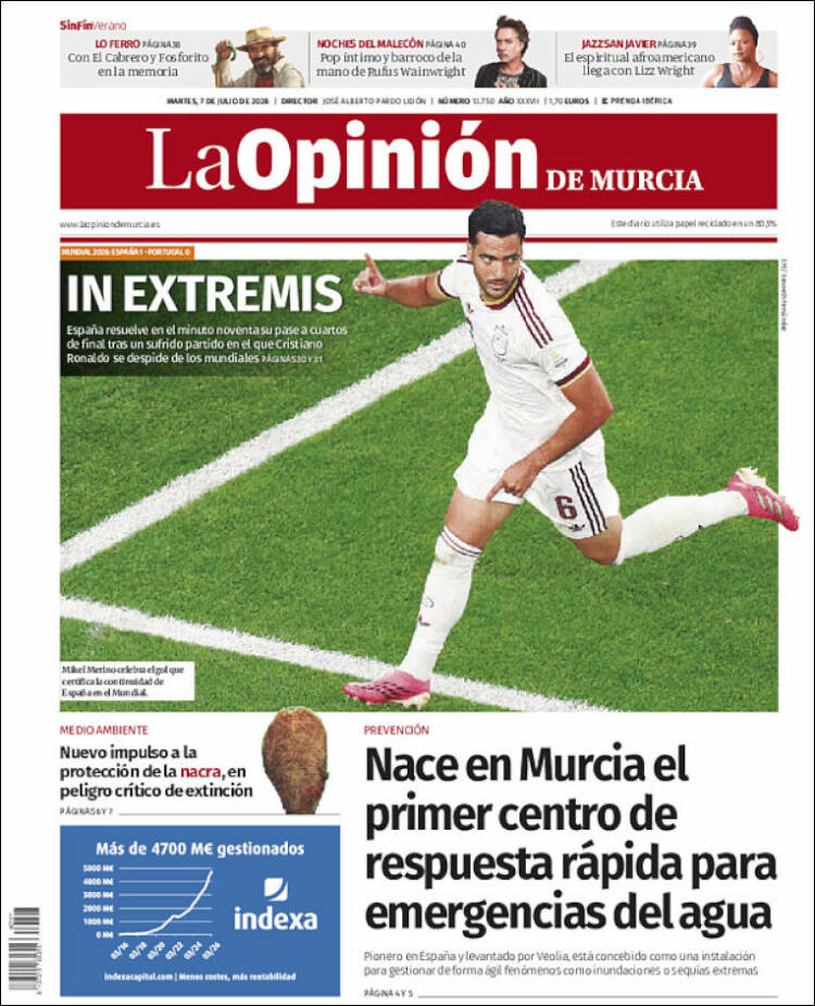 Portada de La Opinión de Murcia (Spain)