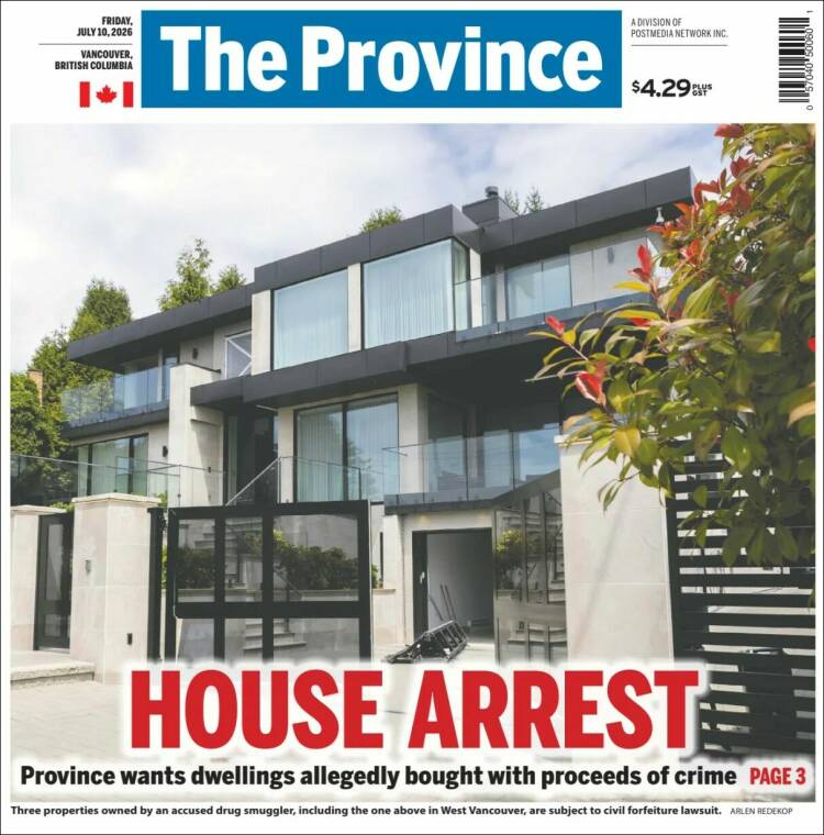 Portada de The Province (Canad&aacute;)