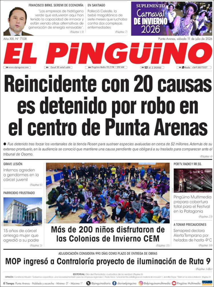 Portada de El Pingüino (Chile)
