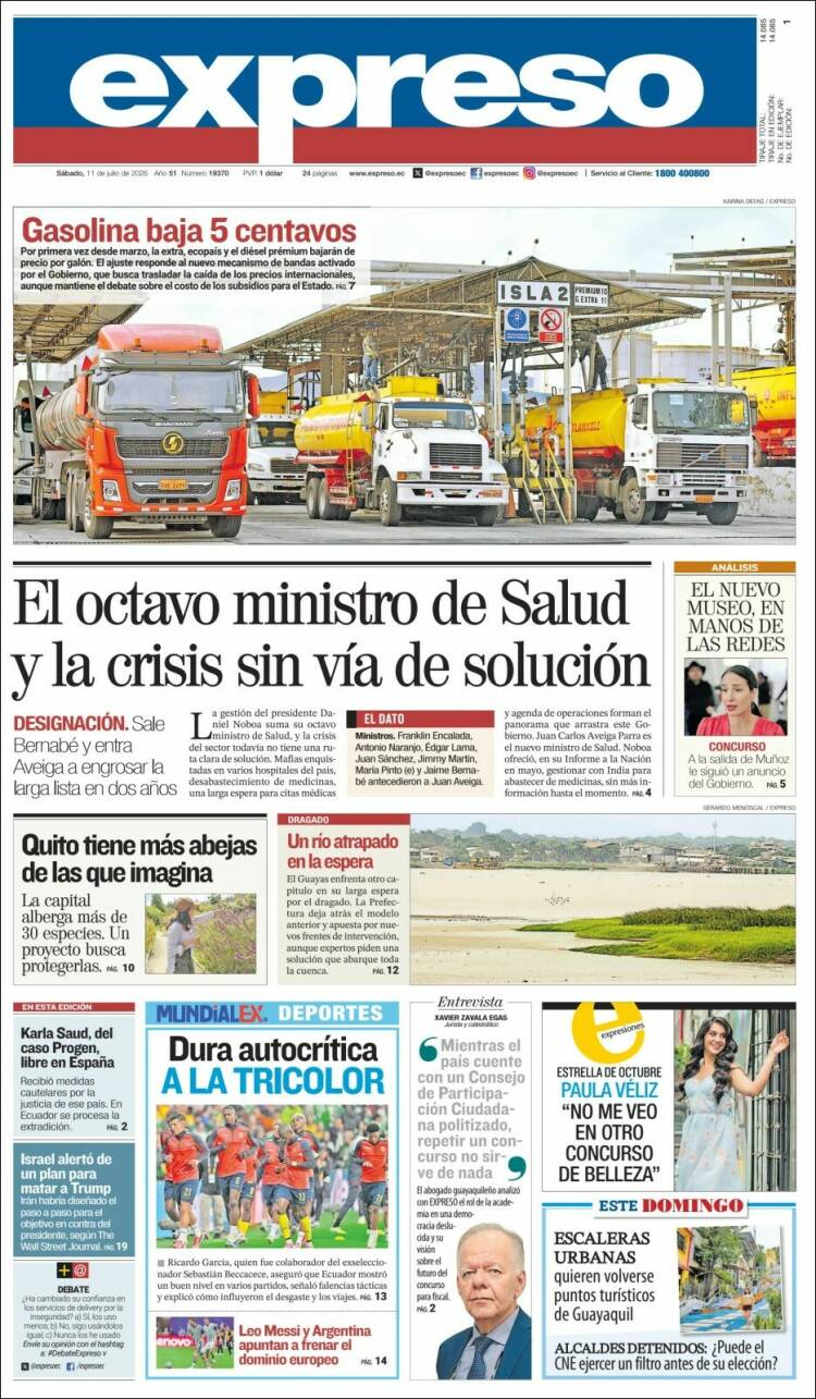 Portada de Expreso (Ecuador)