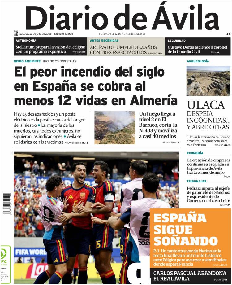 Portada de Diario de Ávila (Espa&ntilde;a)