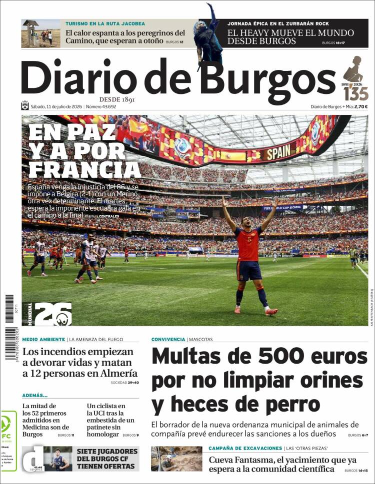 Portada de Diario de Burgos (Espa&ntilde;a)